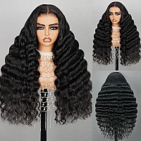 Superlook 6X5 Wear And Go Glueless Wigs Human Hair 220 Density Lace Front Wigs Human Hair Loose Deep Wave Wigs Pre Cut Lace 12A