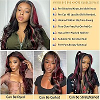 Yiroo Bye Bye Knots Pre Everyting Glueless Wigs Skunk Stripe Loose Wave Wig Pre Cut 7X5 Hd Lace Front Wig Invisible Knots Put On