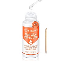 Modelones Set Nail Glue Remover For Press On Nails Remover Glue Off For False Nails Tips Nonacetone Nail Polish Remover Vitami