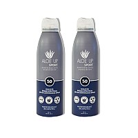 Aloe Up Sport Continuous Spray Sunscreen Spf 50 Broad Spectrum Uvauvb Sunscreen Protector For Face And Body With Aloe Vera Gel