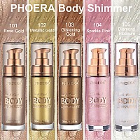 Phoera Body Shimmer Oil Body Bronzer Shimmer Oil Body Glow Oil Shimmer Highlighter Luminizer Body Illuminator With Body Makup B