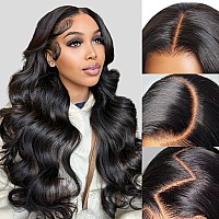 Ygqwd 30 Body Wave Lace Front Wigs Human Hair Pre Plucked With Baby Hair 180 Density Glueless Human Hair Wigs For Women 13X4 H