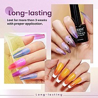 Mizhse Color Changing Gel Nail Polish 6 Colors Pearl Aurora Thremal Mood Changing Gel Polish Temperature Changing Soak Off Nail