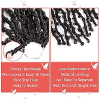 Col Bling Butterfly Locs Crochet Hair 16 Inch 8 Packs Crochet Butterfly Locs Distressed Faux Locs Crochet Hair Pre Looped Croche