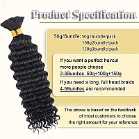 26 Inch Bulk Human Hair For Braiding 100G 2Bundlepack Deep Wave Human Braiding Hair No Weft Human Hair Bundles For Braiding Wet