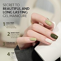 Gaoy Gel Nail Polish Kit 3 Colors 16Ml Green White Soak Off Uv Gel Polish Set Serenity Forest