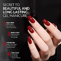 Gaoy Red Glitter Gel Nail Polish 16Ml 2 Colors 2242 2236 Gold Sparkling Soak Off Uv Gel Polish Set For Nail Art Diy Manicure At