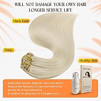 Full Shine Blonde Human Hair Clip In Extensions Clor Platinum Blonde Clip In Hair Extensions Remy Hair Extensions Clip Ins Fashi