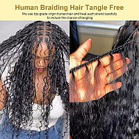 Bulk Human Hair For Braiding Deep Wave Human Braiding Hair No Weft Human Hair Bundles For Braiding Wet And Wavy Human Hair Braid