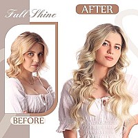 Fshine Wire Hair Extensions Real Human Hair Color 16P22 Blonde Clip In Hair Extensions Secret Hairpiece 105 Gram Wire Human Hair