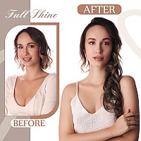 Fshine Invisible Wire Hair Extensions Darkest Brown Ombre Medium Brown Mix Brown 282 Secret Wire Human Hair Dark Brown Hair F