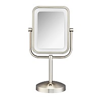 Conair Lighted Makeup Mirror Led Vanity Mirror 1X8X Magnifying Mirror Battery Operated In Brushed Nickel