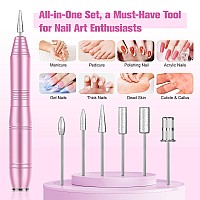 Electric Nail File For Acrylic Nail Kit Nail Drill Professional Manicure And Pedicure Kit With Nail Drill Bits Sanding Bands A