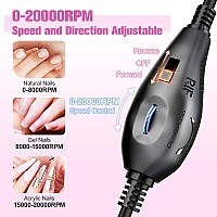 Electric Nail File For Acrylic Nail Kit Nail Drill Professional Manicure And Pedicure Kit With Nail Drill Bits Sanding Bands A