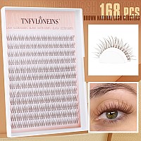 Tnfvloneins Brown Lash Clusters Natural Cluster Eyelash Extensions Wispy Individual Lashes Extension 1012Mm Short Eyelash Clust