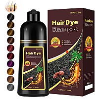 Instant Dark Coffee Hair Dye Shampoo For Gray Hair 3 In 1 Natural Hair Color Shampoo For Women Men Brown Colors In 1015 Mins