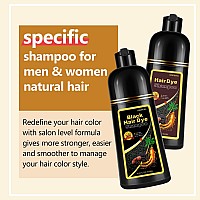 Instant Dark Coffee Hair Dye Shampoo For Gray Hair 3 In 1 Natural Hair Color Shampoo For Women Men Brown Colors In 1015 Mins