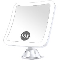 Miyadiva Magnifying Mirror With Light 10X Lighted Makeup Mirror With Magnification Suction Cup Makeup Mirror With Lights And Mag