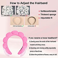 Ruiwen Hair Spa Headband For Washing Face Face Scrubber Sponge Makeup Headband Skincare Headbands For Makeup Removal Terry C