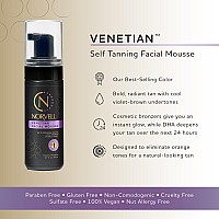 Norvell Venetian Sunless Facial Self Tanner Mousse With Bronzer 17 Fl Oz Instant Self Tanning Natural Looking Antiorang