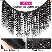 Human Hair Bundles With Closure Water Wave22 24 26 2820Free Part Brazilian Virgin Hair Weaves Pre Plucked With Baby Hair Wet