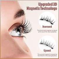 Wiwoseo Magnetic Eyelashes Natural Look Magnetic Lashes No Glue Magnetic Eyelashes Without Eyeliner Clear Band Lashes Wispy Lash