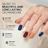 Gaoy Gel Nail Polish Kit 3 Colors 16Ml Red Yellow Blue Soak Off Uv Gel Polish Set Chestnut Indigo