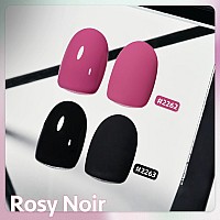 Gaoy Black Gel Nail Polish 16Ml 2 Colors 2262 2263 Pink Rose Red Soak Off Uv Gel Polish Set For Nail Art Diy Manicure At Home