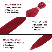 Run Shui Rose Redblue Pre Stretched Braiding Hair 2 Packs Pre Feathered Braid Hair Extensions 30 Inches Kanekalon Hair Braids