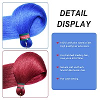 Run Shui Rose Redblue Pre Stretched Braiding Hair 2 Packs Pre Feathered Braid Hair Extensions 30 Inches Kanekalon Hair Braids