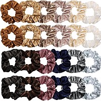 Tatuo 24 Pieces Scrunchies Rainbow Hair Scrunchies Elastic Hair Bands Scrunchy Colorful Hair Ties Ropes For Women Girls Gymnasti