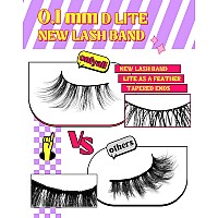 Onlyall Natural Lashes Wispy Lashes Natural Look False Eyelashes Natural Flared Eyelashes False Eye Lashes Soft Fluffy Lashes 7