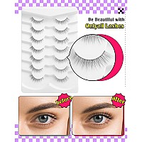 Onlyall Natural Lashes Wispy Lashes Natural Look False Eyelashes Natural Flared Eyelashes False Eye Lashes Soft Fluffy Lashes 7