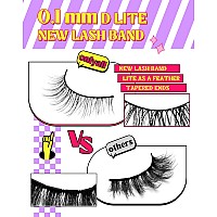 Onlyall Natural Lashes Wispy Lashes Natural Look False Eyelashes Natural Flared Eyelashes False Eye Lashes Soft Fluffy Lashes 7