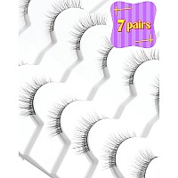 Onlyall Natural Lashes Wispy Lashes Natural Look False Eyelashes Natural Flared Eyelashes False Eye Lashes Soft Fluffy Lashes 7