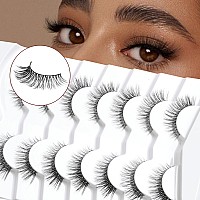 Onlyall Natural Lashes Wispy Lashes Natural Look False Eyelashes Natural Flared Eyelashes False Eye Lashes Soft Fluffy Lashes 7