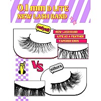 Onlyall Natural Lashes Wispy Lashes Natural Look False Eyelashes Natural Flared Eyelashes False Eye Lashes Soft Fluffy Lashes 7