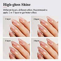 Imtiti Jelly Nude Gel Polish 15Ml Sheer Neutral Jelly Gel Nail Polish Translucent Spring Summer Nail Gel Polish Led Uv Gel Nail