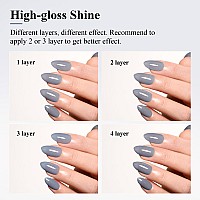 Imtiti Jelly Gel Polish 15Ml Sheer Grey Jelly Gel Nail Polish Translucent Spring Summer Nail Gel Polish Led Uv Gel Nail Polish