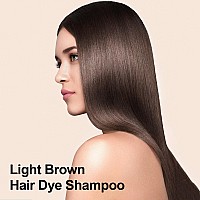 Hair Dye Shampoo 3 In 1 Light Brown Hair Dye 169 Fl Oz Light Brown Hair Shampoo Semipermanent Hair Dye Shampoo Lasts 30 Da