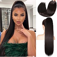 Aisi Beauty Ponytail Extension 28 Straight Drawstring Ponytail Extension For Women Natural Soft Pony Tails Hair Extensions Cli