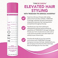 Tri Design Aerogel Hairspray Nontoxic Hair Finishing Spray For Styling Volumizing And Holding Curly Hair With Flexible Hold