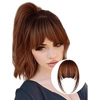 Ieemk Clip In Bangs 100 Real Human Hair Fake Bangs Clip In Hair Extensions Clip On Bangs For Women Wispy Fringe Bangs Natural H