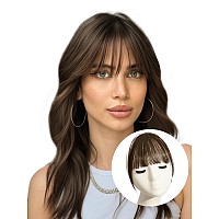 Ieemk Clip In Bangs 100 Real Human Hair Fake Bangs Clip In Hair Extensions Clip On Bangs For Women Wispy Fringe Bangs Natural H