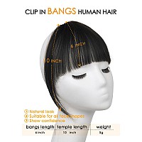 Ieemk Clip In Bangs 100 Real Human Hair Fake Bangs Clip In Hair Extensions Clip On Bangs For Women Wispy Fringe Bangs Natural H