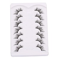 Gmagictobo Half Lashes Fluffy False Eyelashes Wispy Natural False Lashes Long Soft Strips Fake Eyelashes 7 Pairs