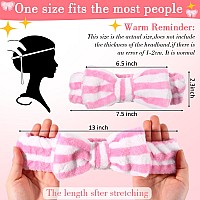 Willbond 24 Pack Spa Headband Bow Hair Band Facial Makeup Headband Women Face Wash Headband Adjustable Skincare Headbands Flanne