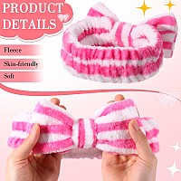 Willbond 24 Pack Spa Headband Bow Hair Band Facial Makeup Headband Women Face Wash Headband Adjustable Skincare Headbands Flanne