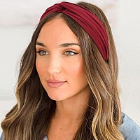 Dreshow Headbands For Women Elastic Turban Boho Colorful Headband Twisted Knot Hair Accessories 4 Pack