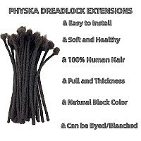 02Cm Width 4Inch 40 Strands Loc Extension Human Hair 100 Handmade Permanent Real Dreadlock Extensions Human Hair For Womenmen